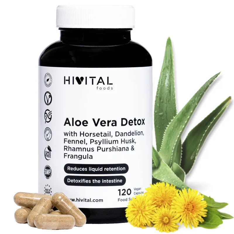 Hivital Aloe Vera Detox, 120 cápsulas veganas | Farmacia Barata