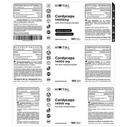 Hivital Cordyceps 14000 mg, 180 cápsulas veganas | Farmacia Barata