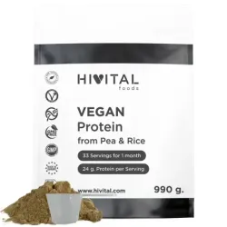 Hivital Proteína Vegana de Guisante y Arroz, 1 kg