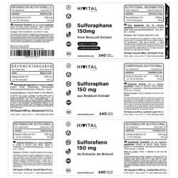 Hivital Sulforafano 150 mg, 240 cápsulas veganas | Farmacia Barata Hivital Sulforafano 150 mg, 240 cápsulas veganas | Farmacia Barata