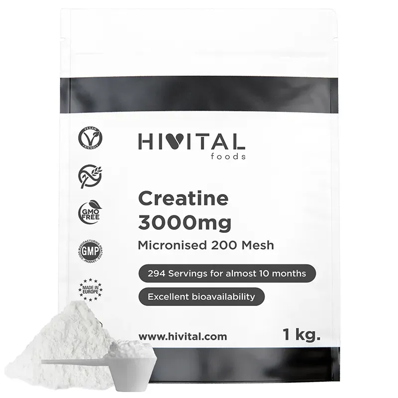 Hivital Creatina 3000 mg, 1 Kg. de polvo vegano | Farmacia Barata