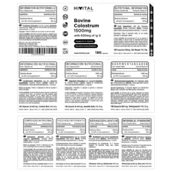 Hivital Calostro Bovino 1500 mg, 180 cápsulas | Farmacia Barata