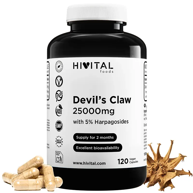 Hivital Harpagofito 25000 mg, 120 cápsulas veganas | Farmacia Barata