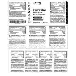 Hivital Harpagofito 25000 mg, 120 cápsulas veganas | Farmacia Barata
