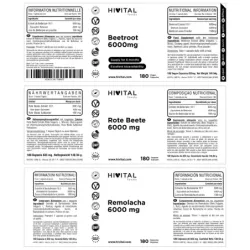 Hivital Remolacha 6000 mg, 180 cápsulas veganas | Farmacia Barata Hivital Remolacha 6000 mg, 180 cápsulas veganas | Farmacia Barata