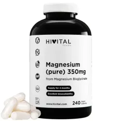 Hivital Magnesio 350 mg (Bisglicinato de Magnesio), 240 cápsulas
