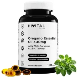Hivital Aceite Esencial de Orégano 300 mg, 150 perlas