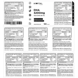 Hivital DHA 3200 mg, 180 perlas | Farmacia Barata