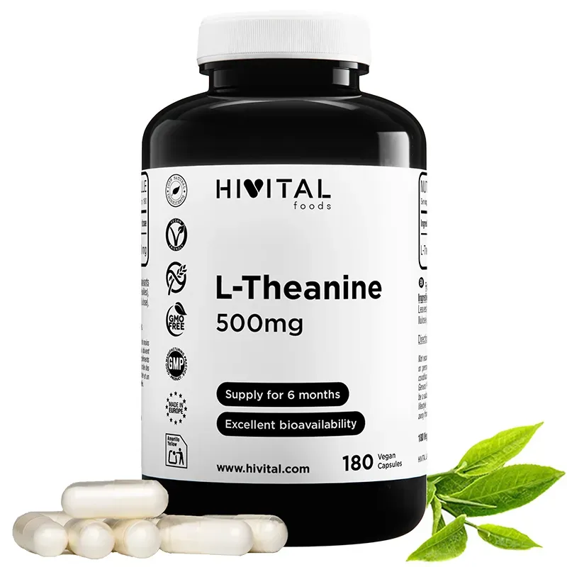 Hivital L-Teanina 500 mg, 180 cápsulas veganas | Farmacia Barata