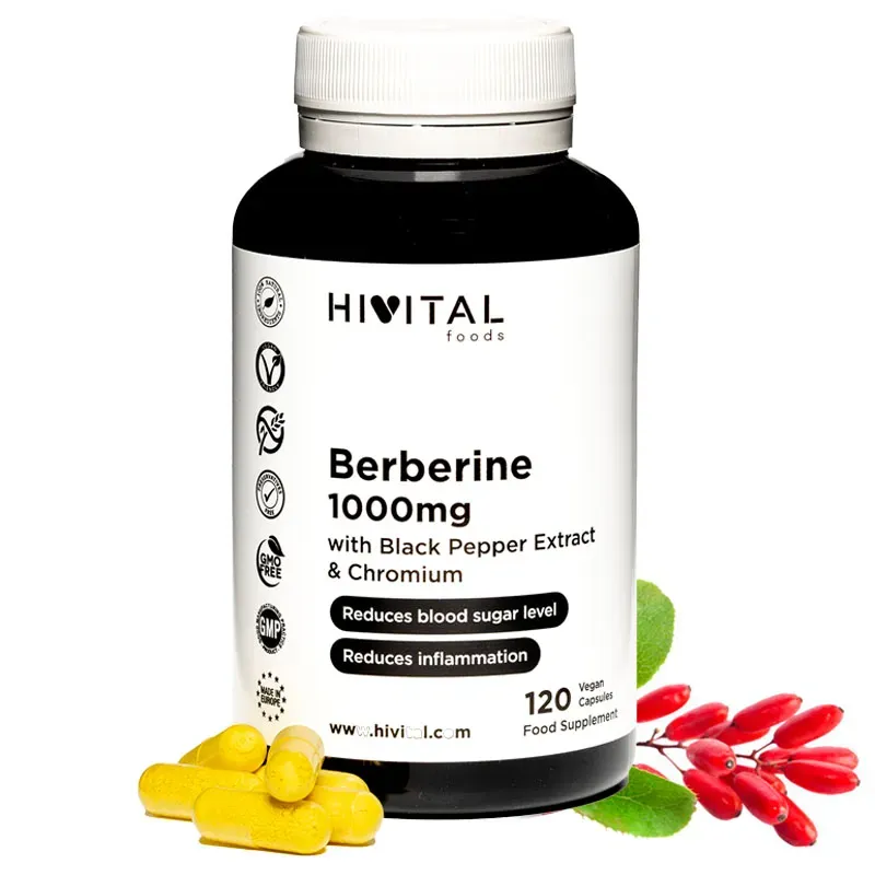 Hivital Berberina 1000 mg, 120 cápsulas veganas | Farmacia Barata