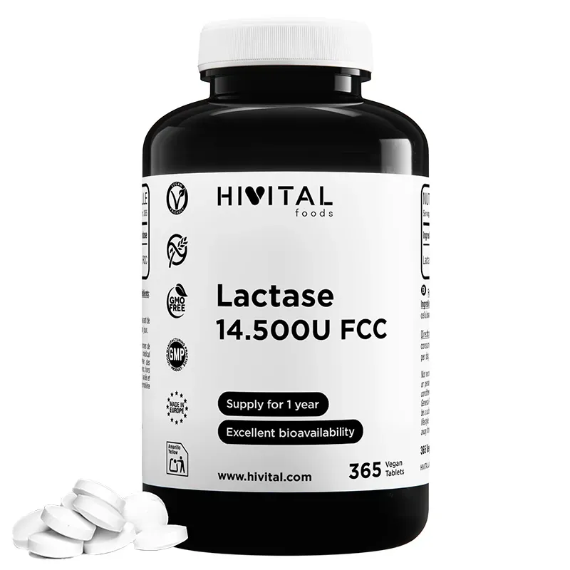 Hivital Lactasa 14.500 unidades FCC, 365 comprimidos veganos | Farmacia Barata Hivital Lactasa 14.500 unidades FCC, 365 comprimidos veganos | Farmacia Barata