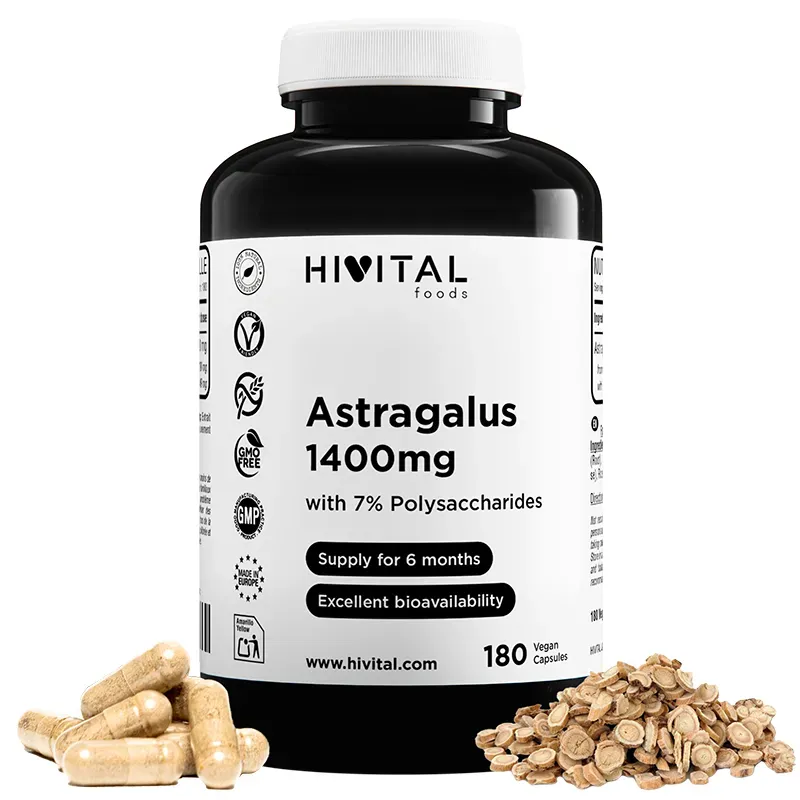 Hivital Astragalo 1400 mg, 180 cápsulas veganas | Farmacia Barata