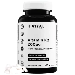 Hivital Vitamina K2 MK7 200 mcg, 240 comprimidos