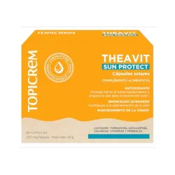 Topicrem AH cápsulas solares Theavit solar, 60 capsulas.