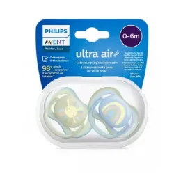 Philips Avent Chupetes Ultra Air 0-6M Deco Niño, 2 unidades