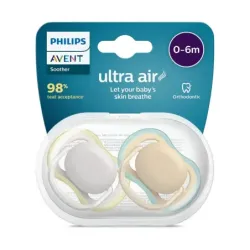 Philips Avent Chupetes Ultra Air 0-6M Deco Niña, 2 unidades