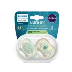 Philips Avent Chupetes Ultra Air 6-18M Deco Niña, 2 unidades