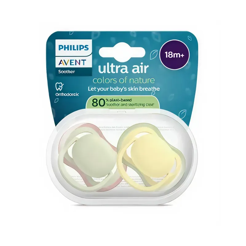 Philips Avent Chupetes Ultra Air Colours Of Nature +18M Neutro, 2 unidades | Farmacia Barata Philips Avent Chupetes Ultra Air Colours Of Nature +18M Neutro, 2 unidades | Farmacia Barata