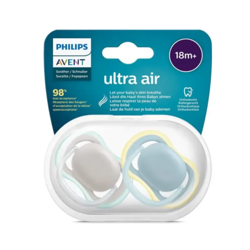 Philips Avent Chupetes Ultra Air Colours Of Nature +18M Deco Neutral, 2 unidades | Farmacia Barata