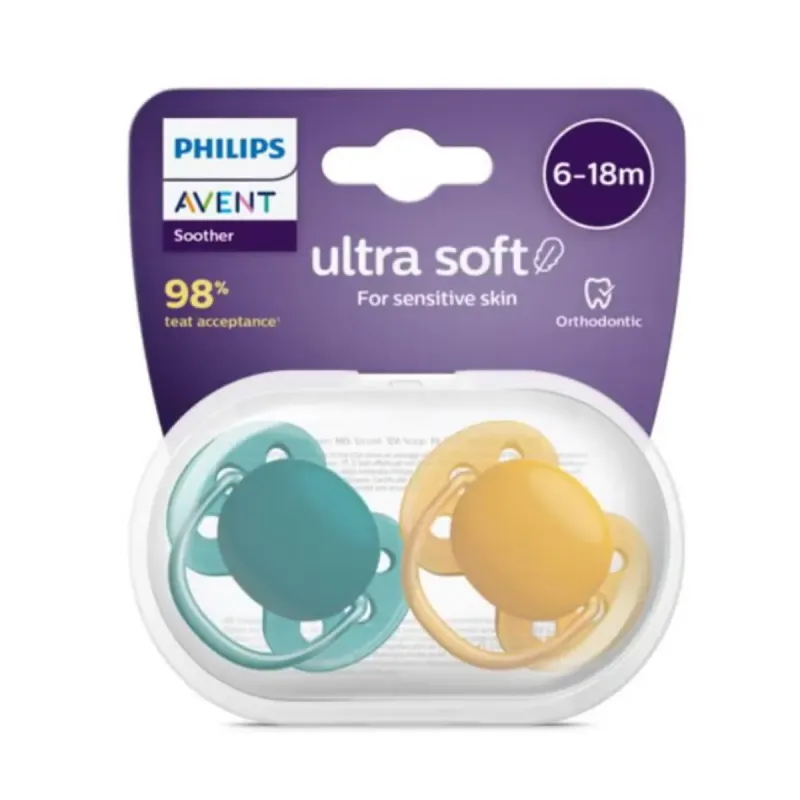 Philips Avent Chupetes Ultra Soft 6-18M Niña, 2 unidades | Farmacia Barata Philips Avent Chupetes Ultra Soft 6-18M Niña, 2 unidades | Farmacia Barata