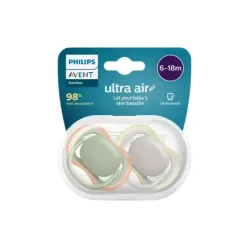 Philips Avent Chupetes Ultra Air Colours Of Nature 6-18M Neutro, 2 unidades