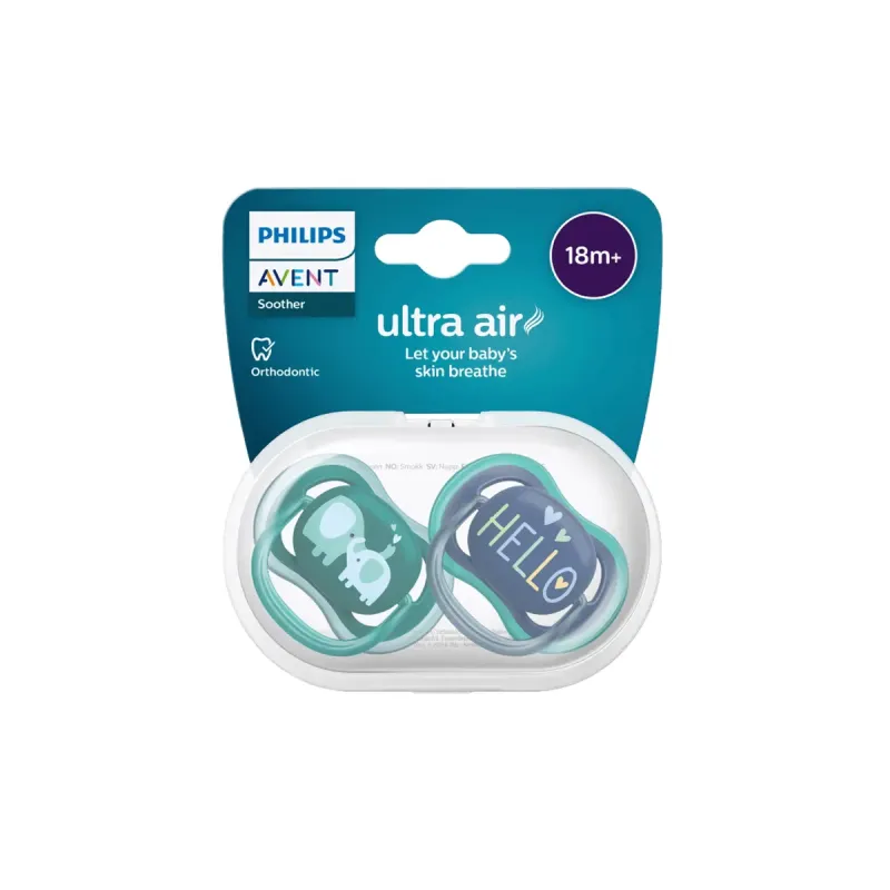 Philips Avent Chupetes Ultra Air +18M Niño 2 uds | Farmacia Barata