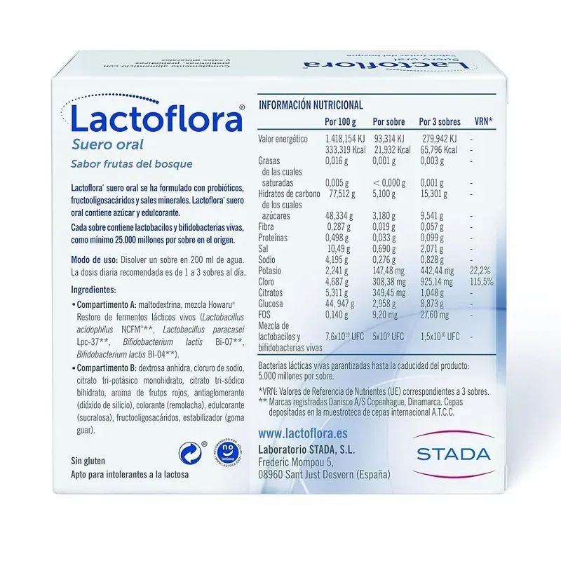 Lactoflora suero oral, información