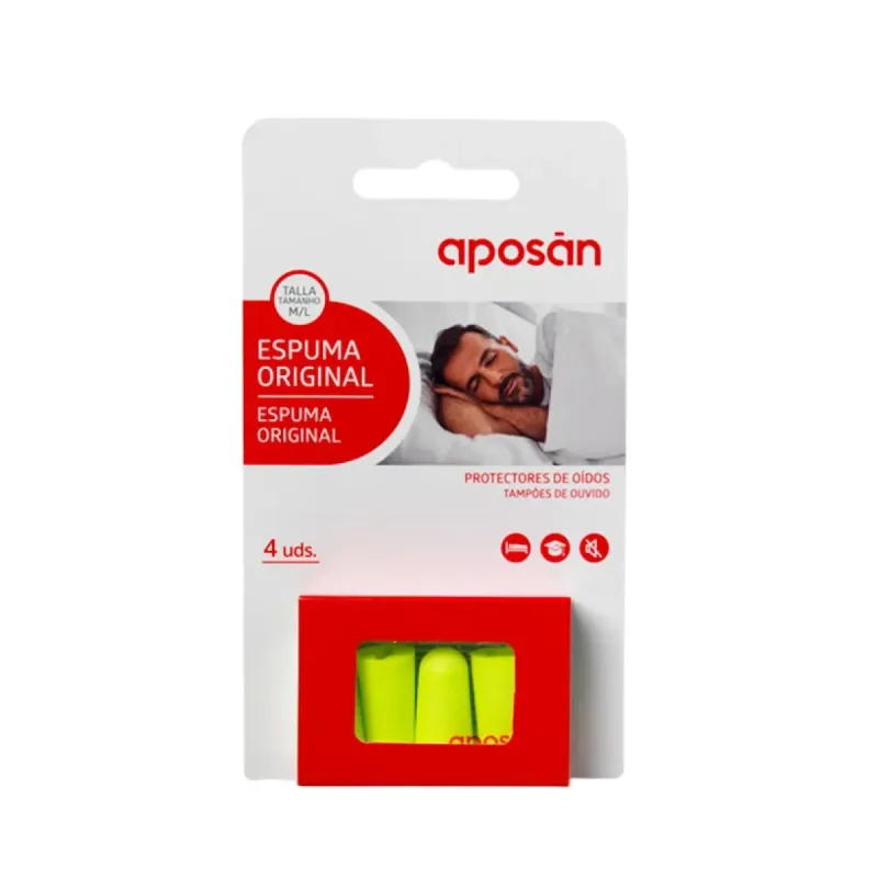 Aposan Tapones Espuma M/L 4 unidades | Farmacia Barata
