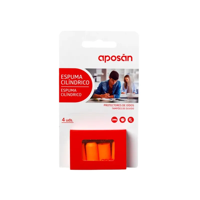 Aposan Tapones Espuma Cilíndricos 4 unidades | Farmacia Barata