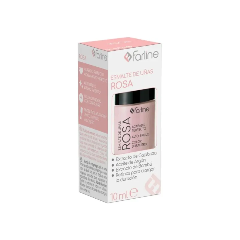 Farline Esmalte Uñas Rosa 10 ml | Farmacia Barata