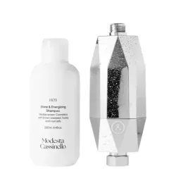 Modesta Cassinello H03 Champú Brillo y Vitalidad, 250 ml & Filtro de Ducha ShowerPro Diamond