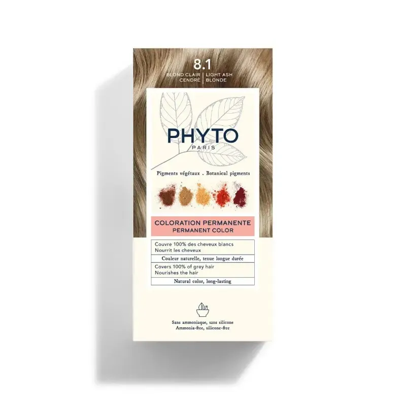 Phyto Color Kit Coloración 8.1 Rubio Claro Ceniza | Farmacia Barata