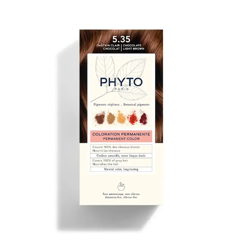 Phyto Color Kit Coloración 5.35 Castaño Claro Chocolate | Farmacia Barata Phyto Color Kit Coloración 5.35 Castaño Claro Chocolate | Farmacia Barata