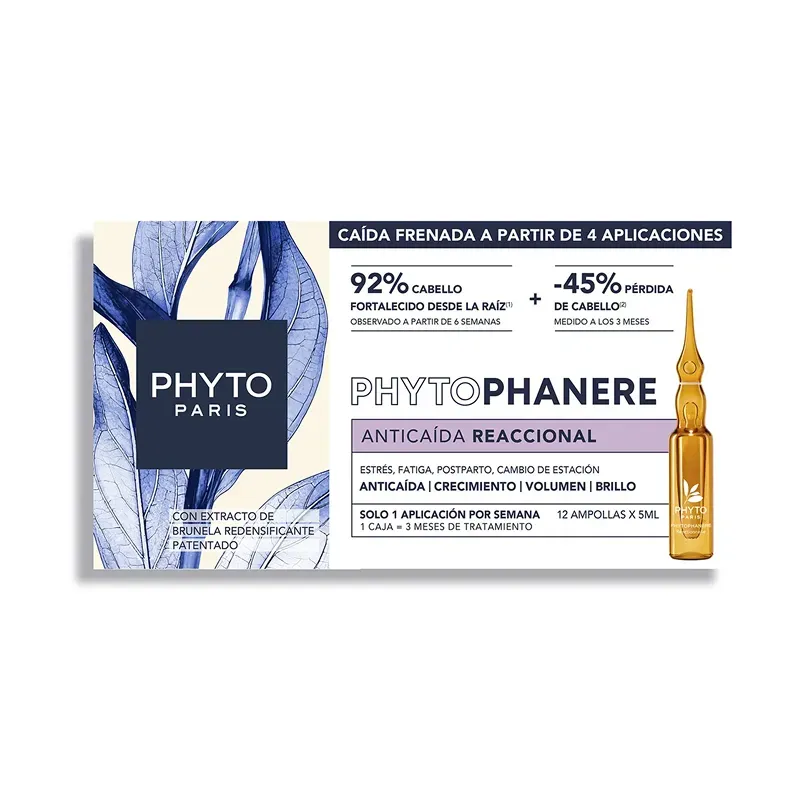 Phyto Phytophanere Ampollas Reaccional 12 ud. | Farmacia Barata