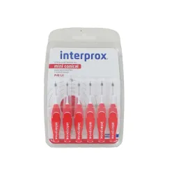 Interprox Miniconico Rojo Recto, 6Uds.