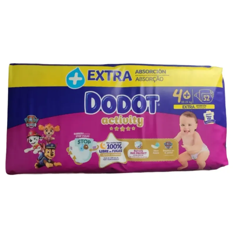 Dodot Activity Extra Talla 4+ 52 pañales | Farmacia Barata
