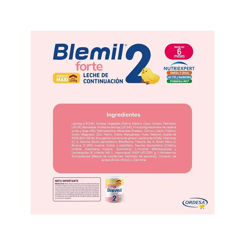 Blemil Plus 2 Forte, 1200g. | Farmacia Barata