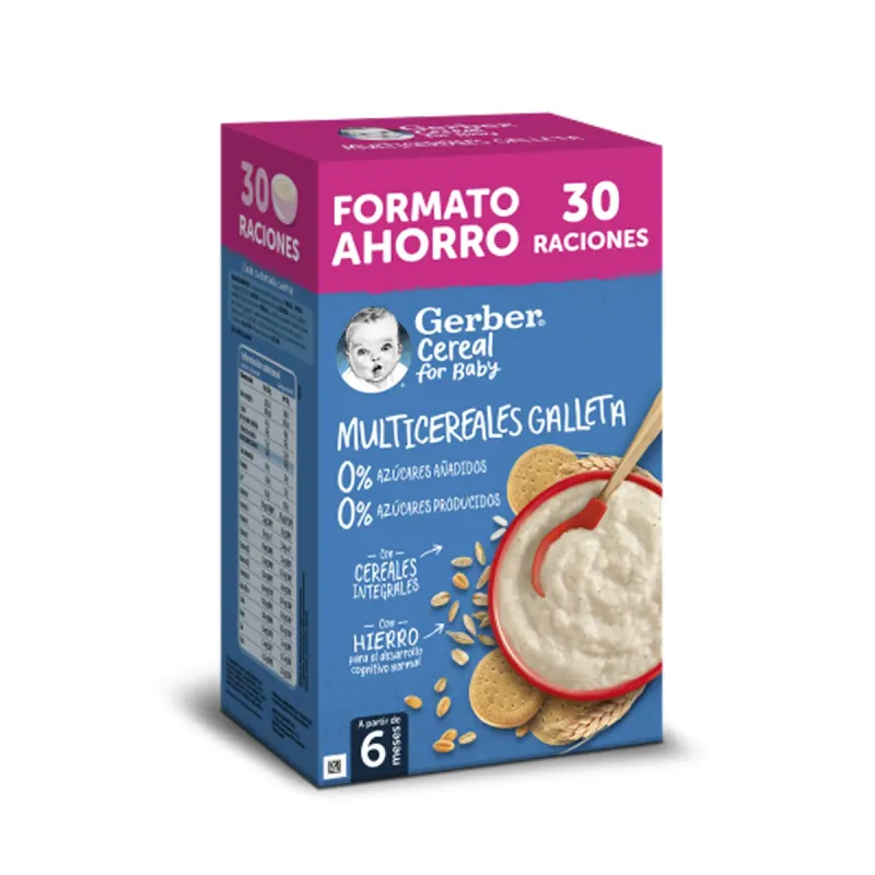 Gerber Multicereales 0% azúcares | Farmacia Barata