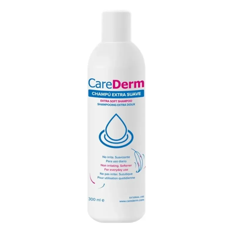 CareDerm champú extrasuave, 300 ml