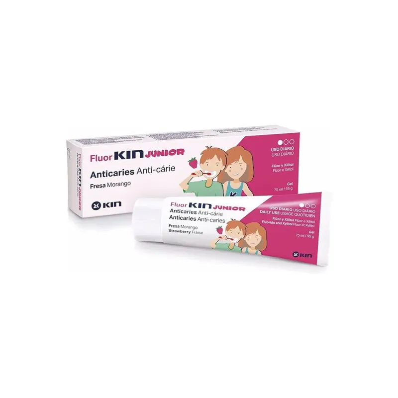 Fluor Kin Pasta Junior Sabor Fresa 75 ml | Farmacia Barata Fluor Kin Pasta Junior Sabor Fresa 75 ml | Farmacia Barata