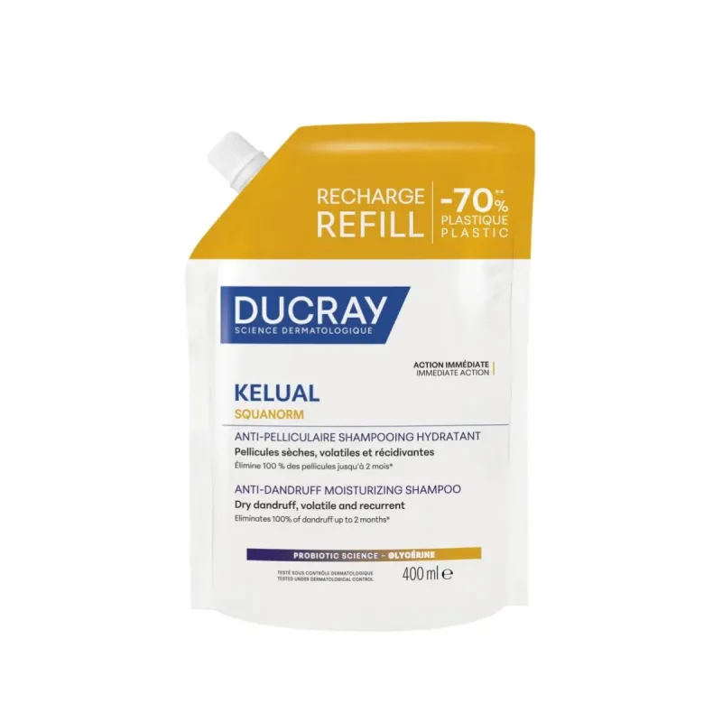 Ducray Kelual Squanorm Champú Caspa Seca Recarga 400 ml | Farmacia Barata