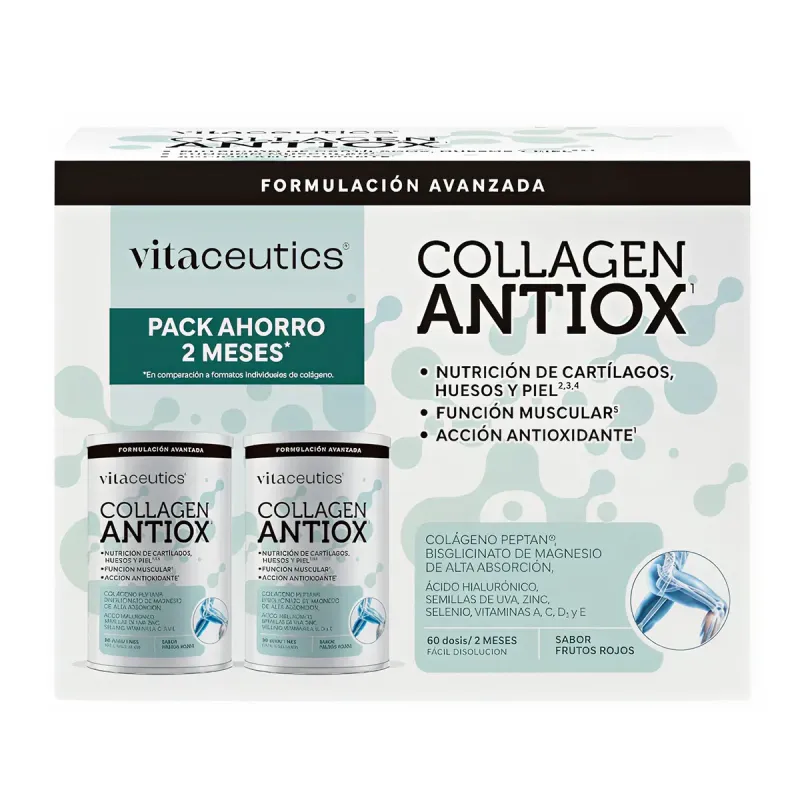 Vitaceutics Collagen Antiox 2x840 g pack | Farmacia Barata Vitaceutics Collagen Antiox 2x840 g pack | Farmacia Barata