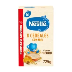 Nestlé Papilla 8 Cereales con Miel, 725 g