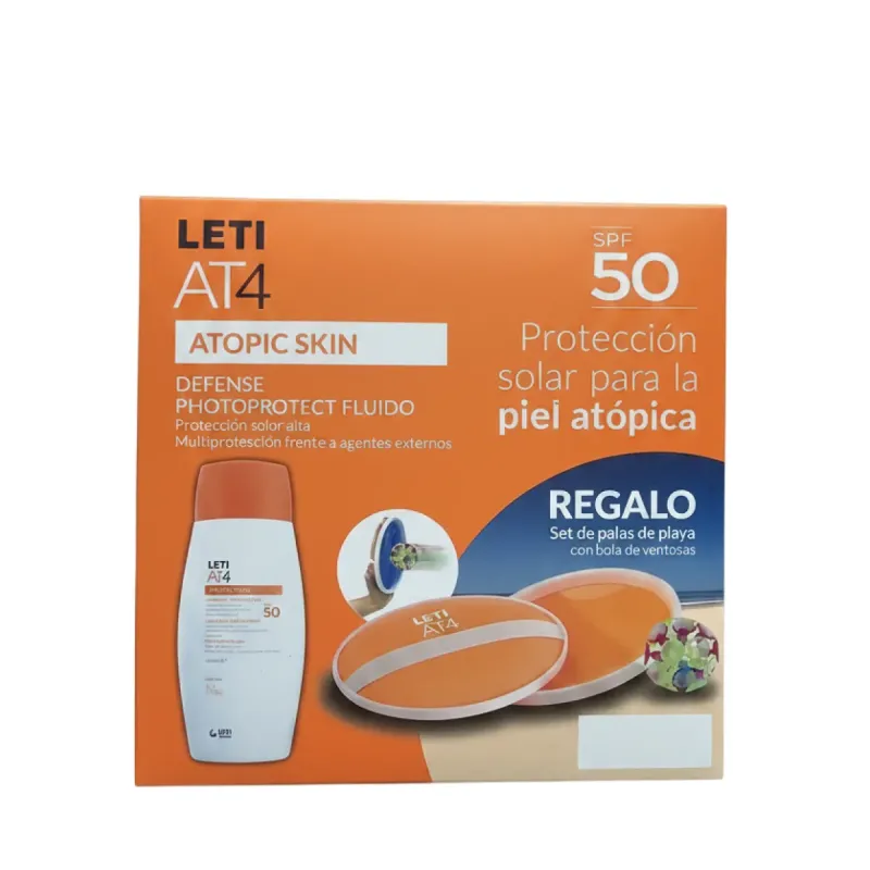 Leti AT4 Defense Loción Fluida SPF50+ 100 ml + Palas | Farmacia Barata