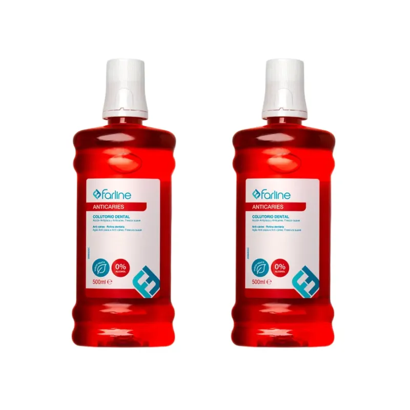 Farline Colutorio sin Alcohol, 2x500 ml | Farmacia Barata