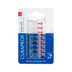 Curaprox CPS Interdental Prime Refill Recambios 0,07 mm, Color Rojo, 8 Unidades
