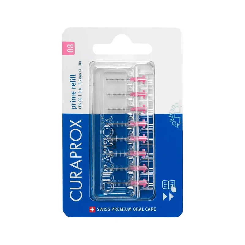 Curaprox CPS Prime Refill 0,08 mm Rosa 8 uds | Farmacia Barata