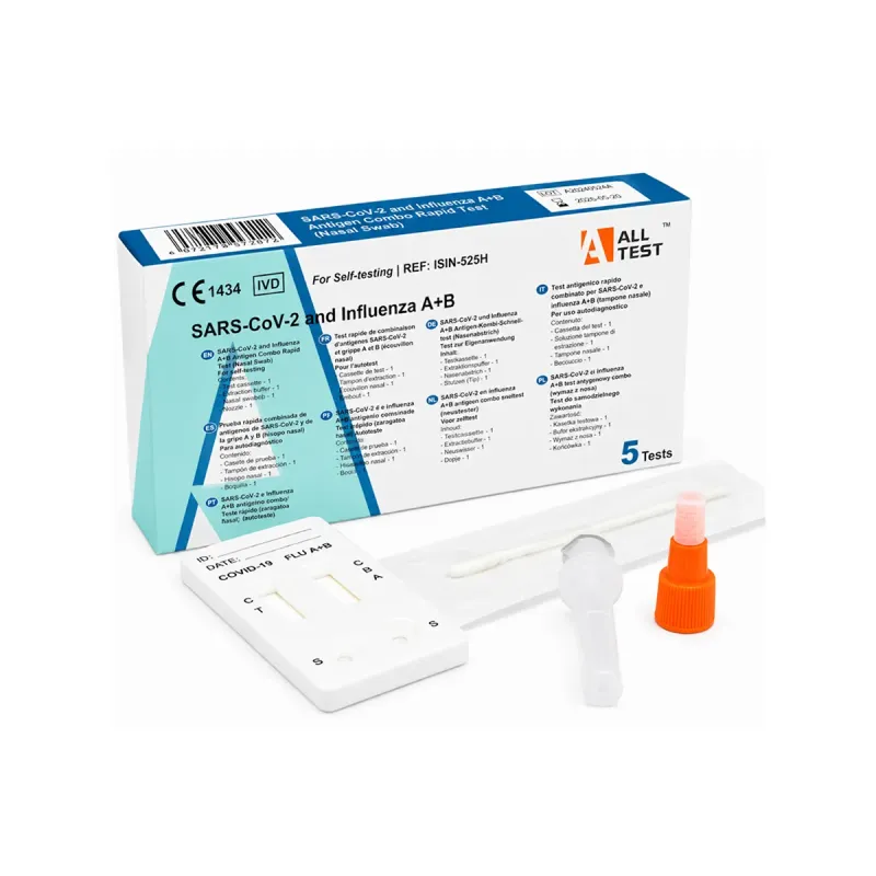 Accudoctor Test Rápido SARS-CoV-2 + Gripe A+B Hisopo Nasal 5 Pruebas | Farmacia Barata