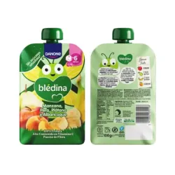 Bledina Pouch Manzana, Plátano, Pera y Albaricoque, 100 g