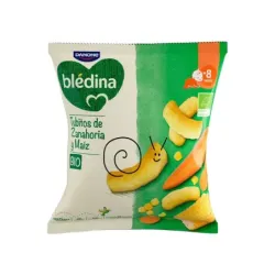 Bledina BIO Snack Tubitos de Zanahoria y Maíz, 20 g